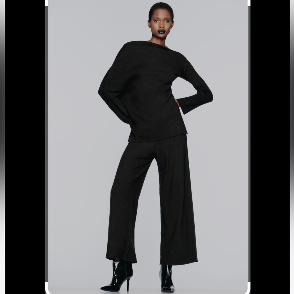 NWT Zara Black Knit Pants size S
